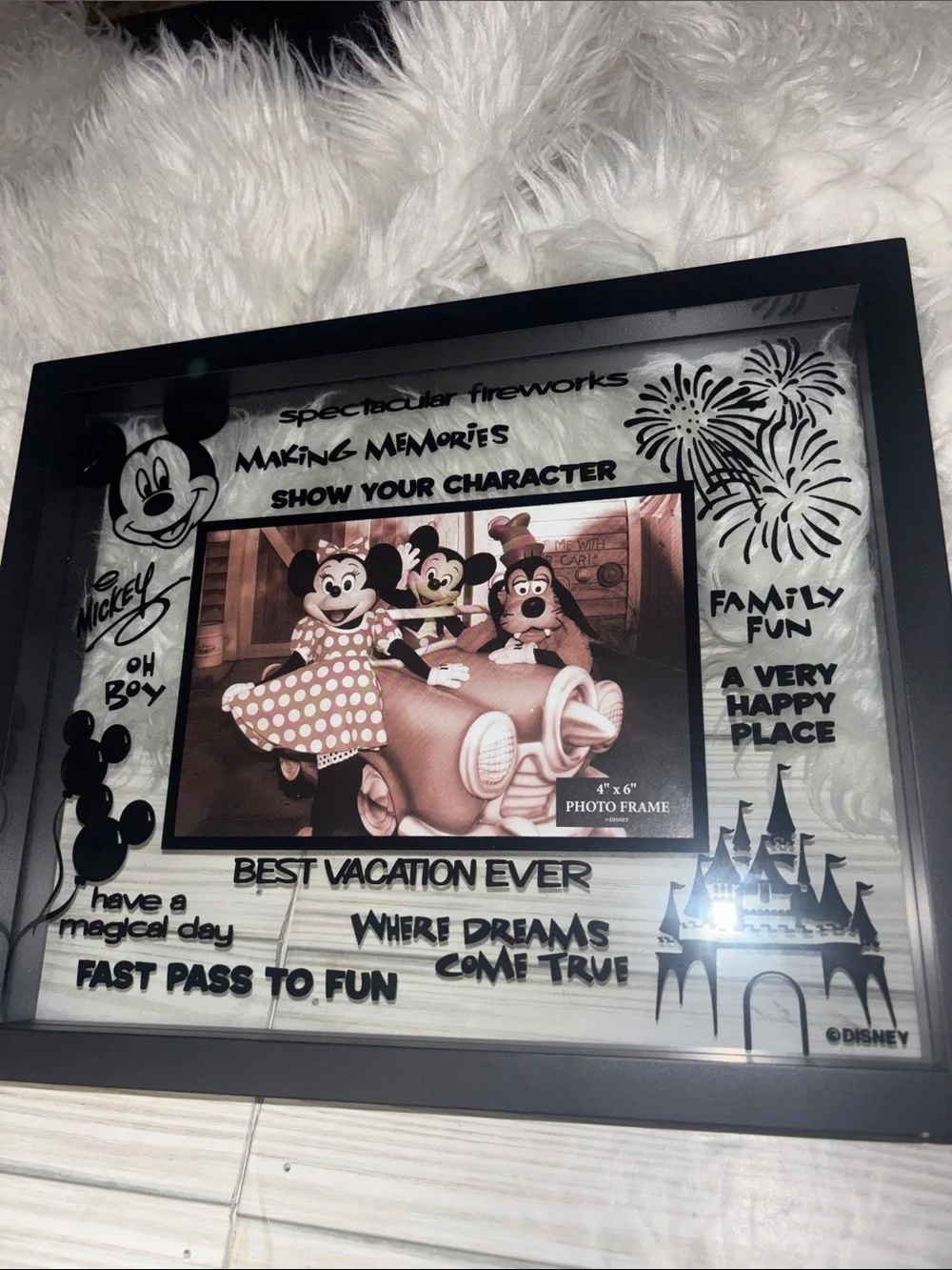 Disney Parks Picture Frame Mickey Mouse Best Vacation Ever Memories New in Box